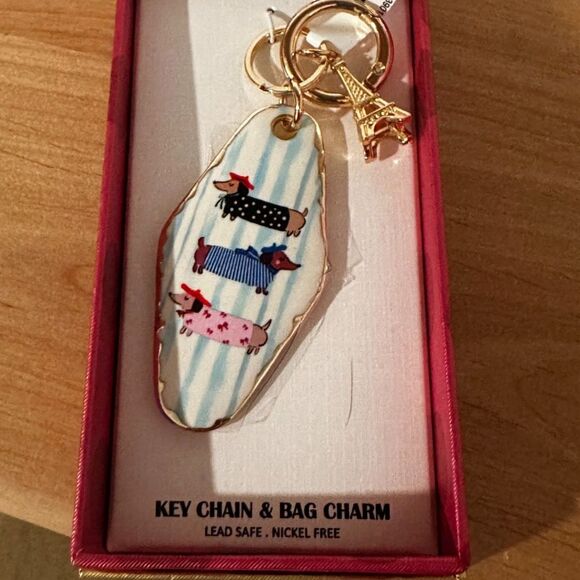 Piper K Dachshund Wiener Doxie Dog Bag Charm Keychain NIB - Picture 1 of 4